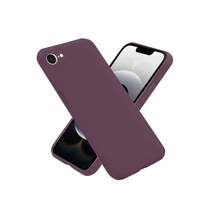 Newface Apple iPhone 16E Kılıf First Silikon - Mürdüm