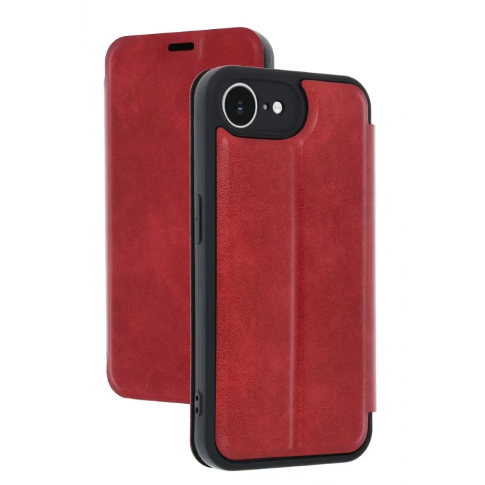 Newface Apple iPhone 16E Kılıf Flip Cover - Kırmızı