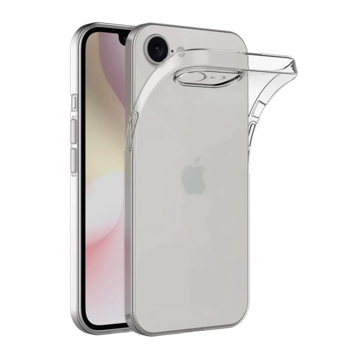 Newface Apple iPhone 16E Kılıf Lüx Şeffaf Silikon