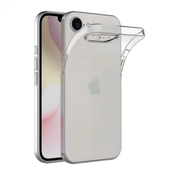 Newface Apple iPhone 16E Kılıf Lüx Şeffaf Silikon