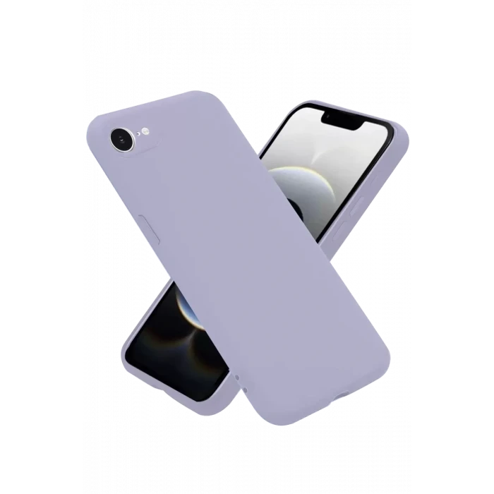 Newface Apple iPhone 16E Kılıf Nano içi Kadife Silikon - Lila
