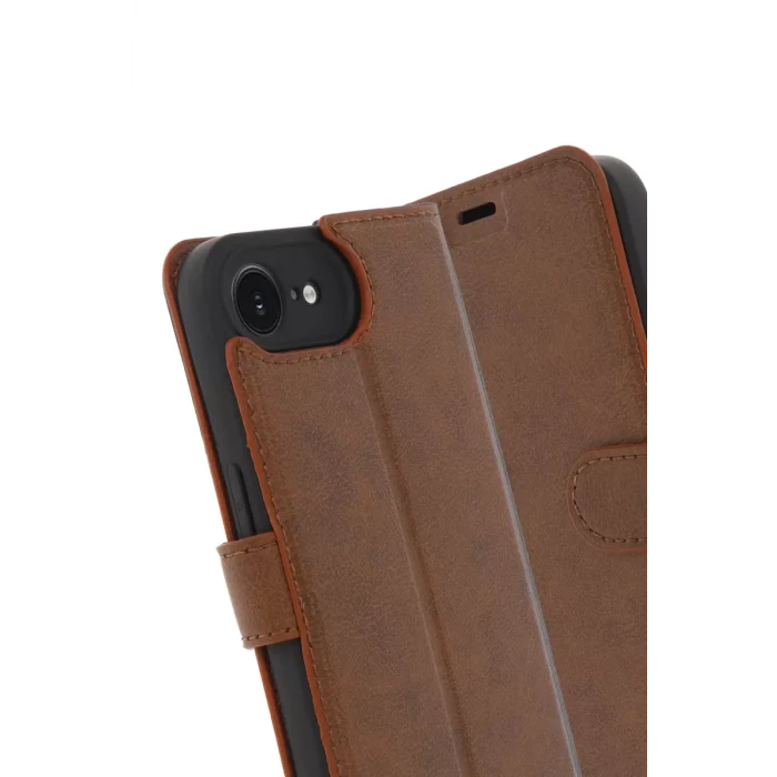 Newface Apple iPhone 16E Kılıf Trend S Plus Kapaklı Kılıf - Taba