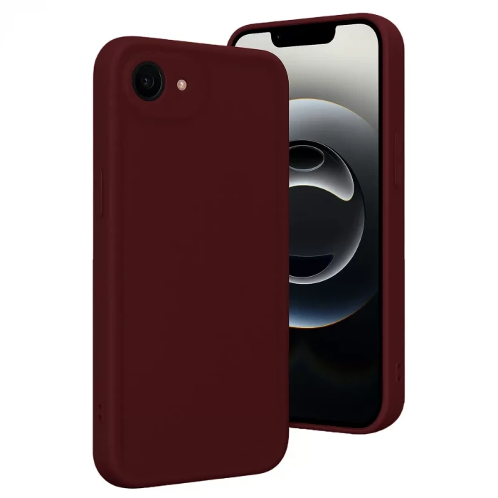 Newface Apple iPhone 16E Kılıf Viera Silikon - Bordo