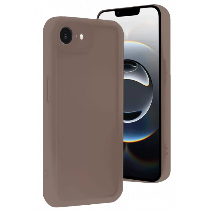 Newface Apple iPhone 16E Kılıf Viera Silikon - Kahverengi