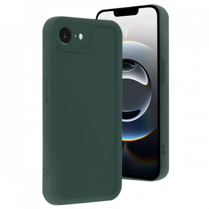 Newface Apple iPhone 16E Kılıf Viera Silikon - Koyu Yeşil