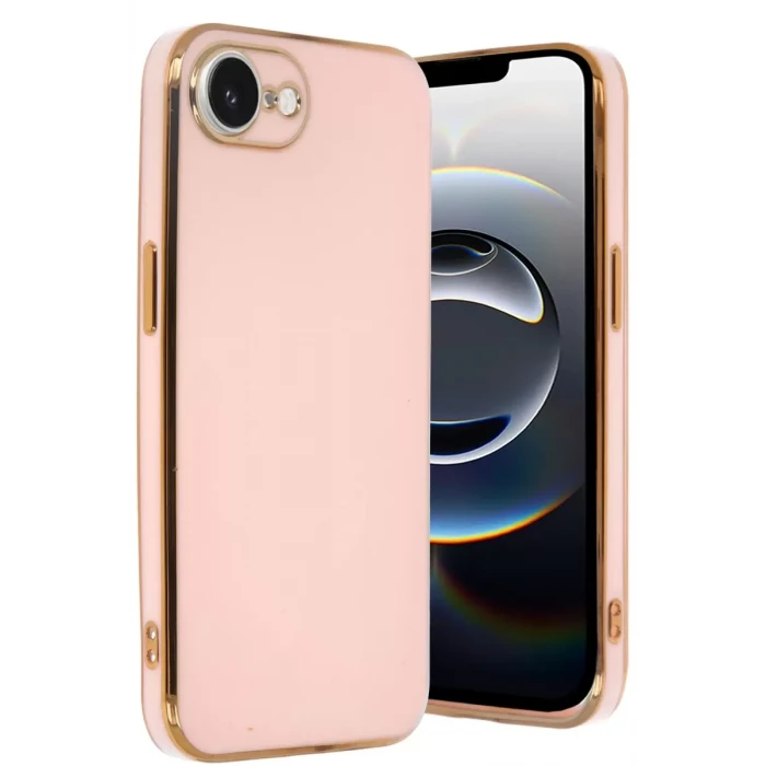 Newface Apple iPhone 16E Kılıf Volet Silikon - Pembe
