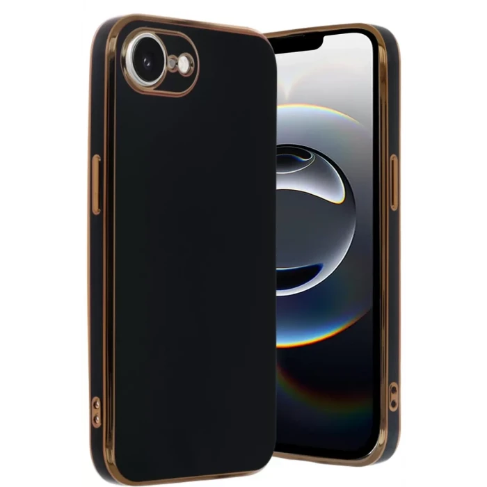 Newface Apple iPhone 16E Kılıf Volet Silikon - Siyah