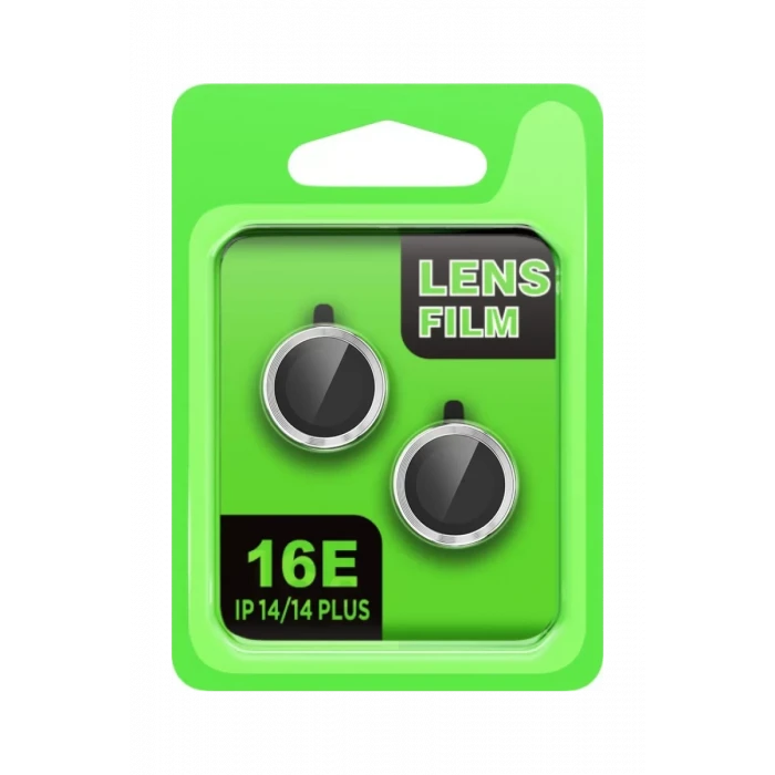 Newface Apple iPhone 16E Raze Metal Kamera Lens - Gümüş