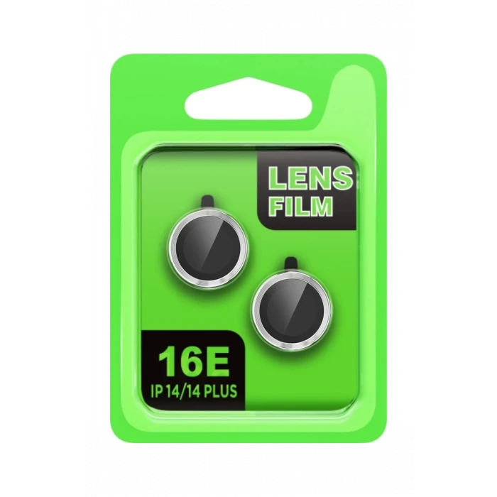 Newface Apple iPhone 16E Raze Metal Kamera Lens - Gümüş