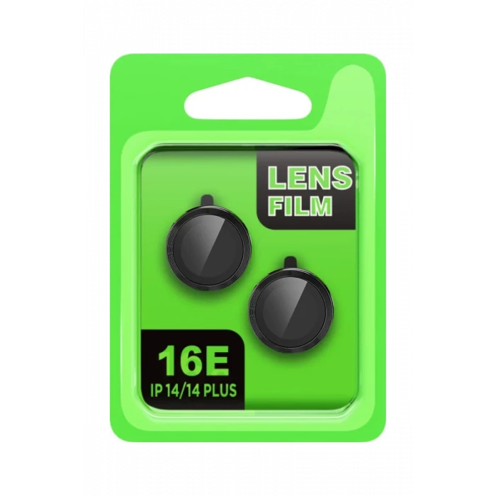Newface Apple iPhone 16E Raze Metal Kamera Lens - Siyah