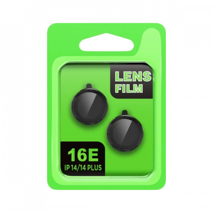 Newface Apple iPhone 16E Raze Metal Kamera Lens - Siyah
