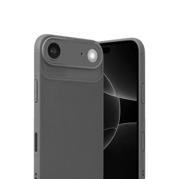 Newface Apple iPhone 17 Air Auto Focus Karbon Kapak - Gri