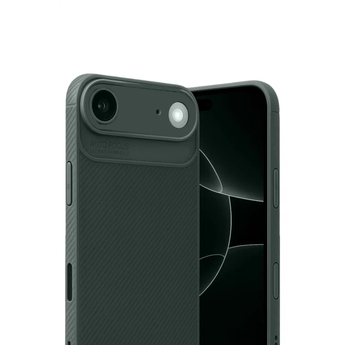 Newface Apple iPhone 17 Air Auto Focus Karbon Kapak - Koyu Yeşil