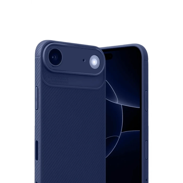 Newface Apple iPhone 17 Air Auto Focus Karbon Kapak - Lacivert