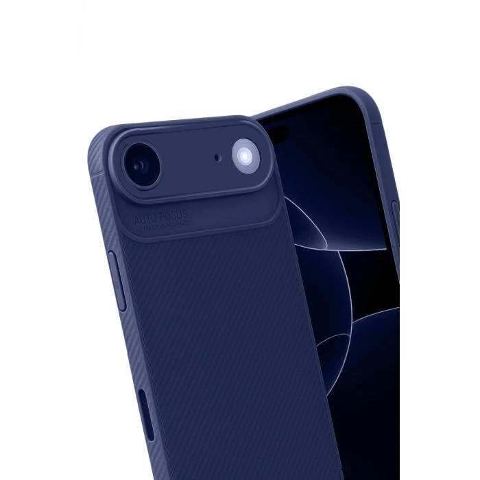 Newface Apple iPhone 17 Air Auto Focus Karbon Kapak - Lacivert