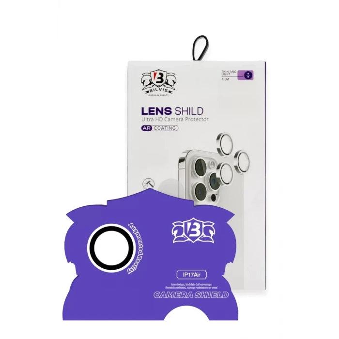 Newface Apple iPhone 17 Air Bilvis Titan Kamera Lens - Gümüş