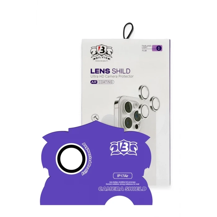 Newface Apple iPhone 17 Air Bilvis Titan Kamera Lens - Gümüş