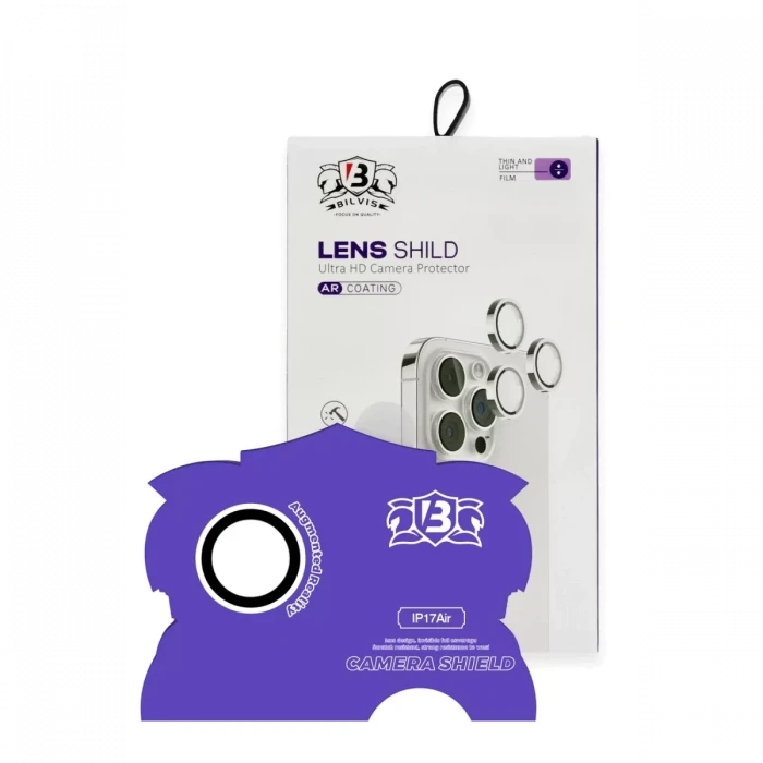 Newface Apple iPhone 17 Air Bilvis Titan Kamera Lens - Gümüş