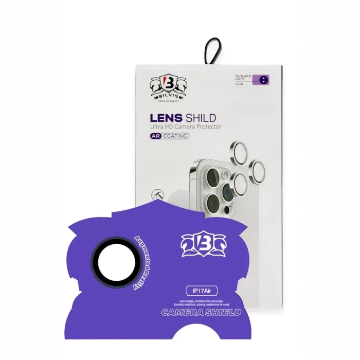 Newface Apple iPhone 17 Air Bilvis Titan Kamera Lens - Lacivert