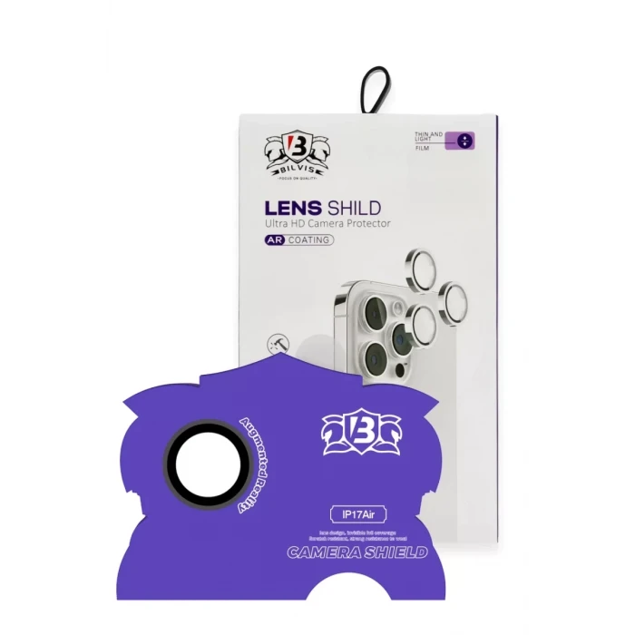 Newface Apple iPhone 17 Air Bilvis Titan Kamera Lens - Siyah