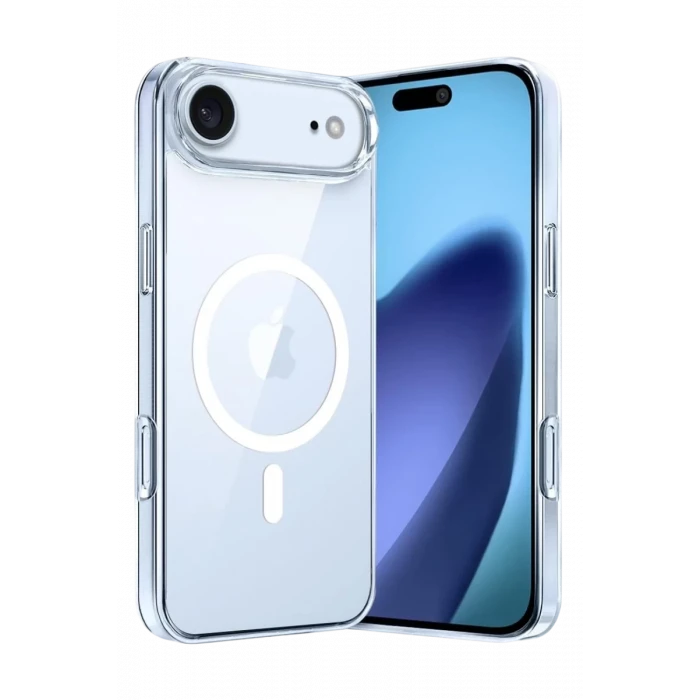 Newface Apple iPhone 17 Air Combo Sert Şeffaf Magsafe Kapak - Şeffaf