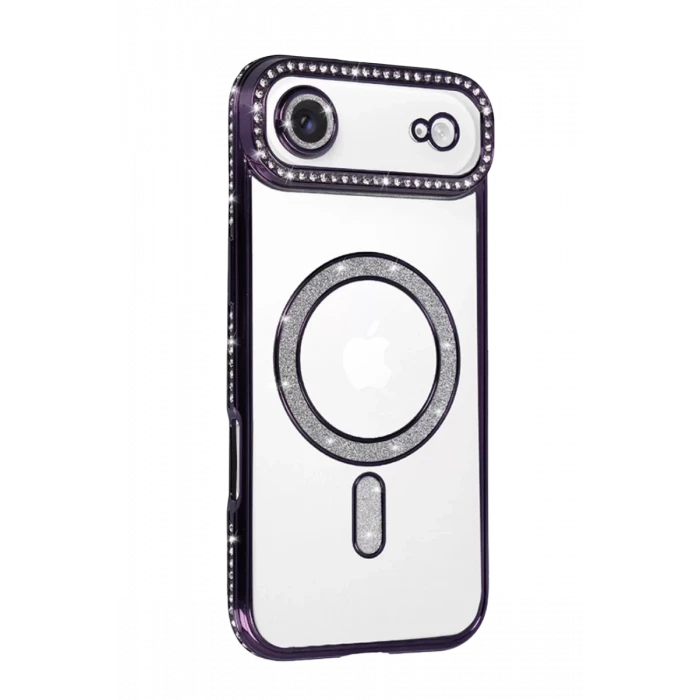 Newface Apple iPhone 17 Air Joke Simli Magneticsafe Kılıf - Derin Mor