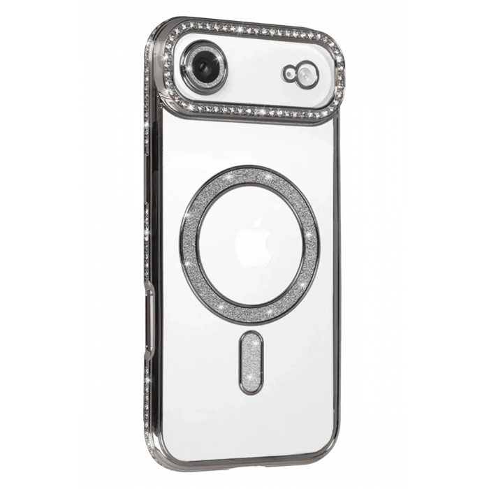 Newface Apple iPhone 17 Air Joke Simli Magneticsafe Kılıf - Gümüş