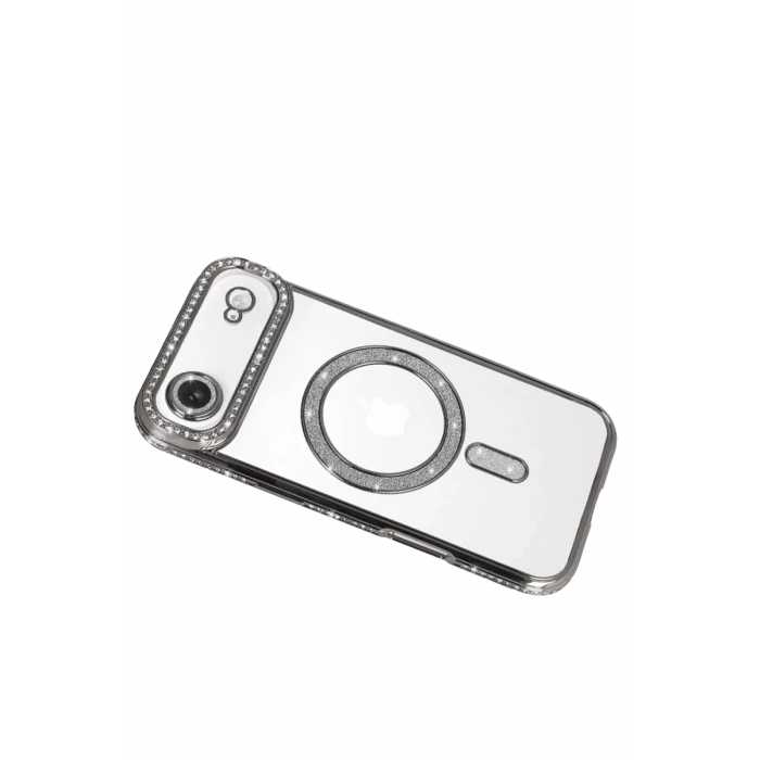 Newface Apple iPhone 17 Air Joke Simli Magneticsafe Kılıf - Gümüş