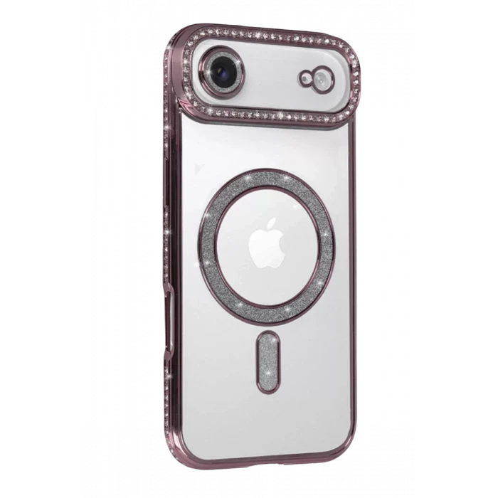 Newface Apple iPhone 17 Air Joke Simli Magneticsafe Kılıf - Pembe