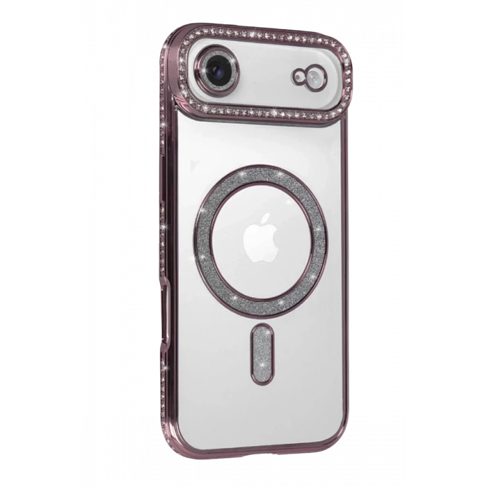 Newface Apple iPhone 17 Air Joke Simli Magneticsafe Kılıf - Pembe
