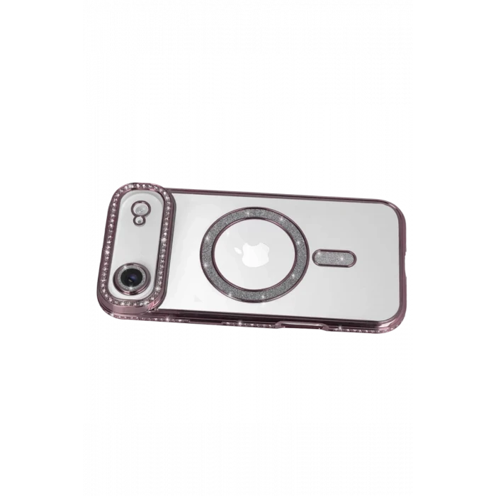 Newface Apple iPhone 17 Air Joke Simli Magneticsafe Kılıf - Pembe