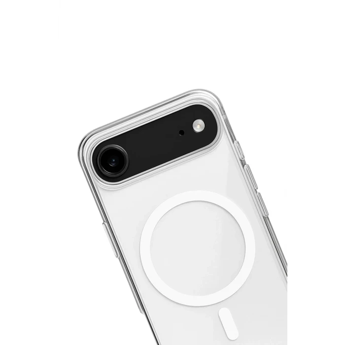 Newface Apple iPhone 17 Air Kılıf Magneticsafe Şeffaf Silikon - Şeffaf