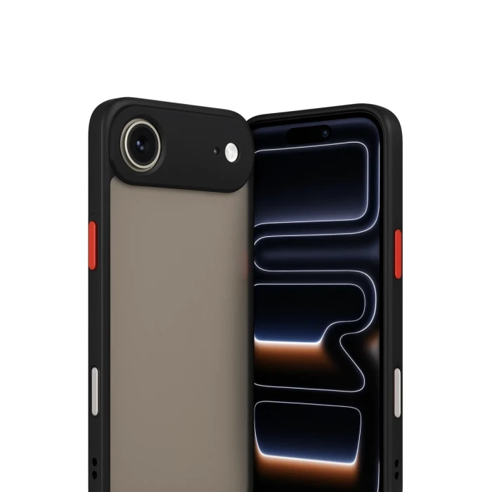 Newface Apple iPhone 17 Air Kılıf Montreal Silikon Kapak - Siyah