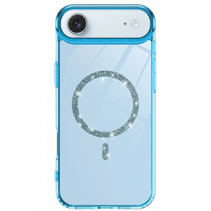 Newface Apple iPhone 17 Air Live Diamond Magsafe Kapak - Mavi