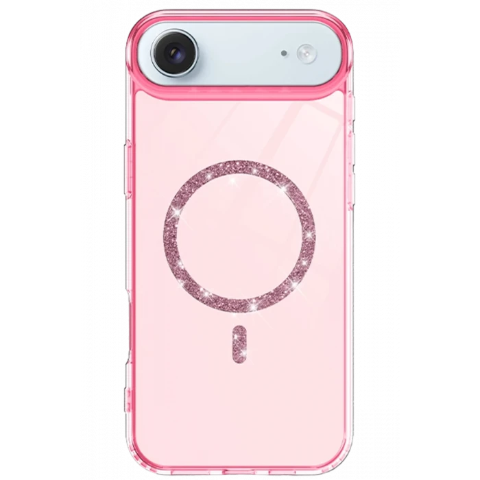 Newface Apple iPhone 17 Air Live Diamond Magsafe Kapak - Pembe