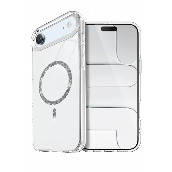 Newface Apple iPhone 17 Air Live Diamond Magsafe Kapak - Şeffaf