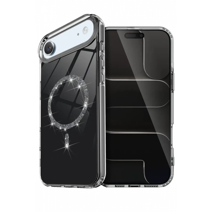Newface Apple iPhone 17 Air Live Diamond Magsafe Kapak - Siyah