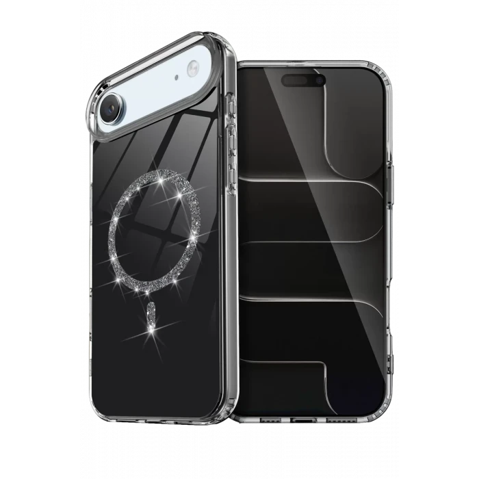 Newface Apple iPhone 17 Air Live Diamond Magsafe Kapak - Siyah