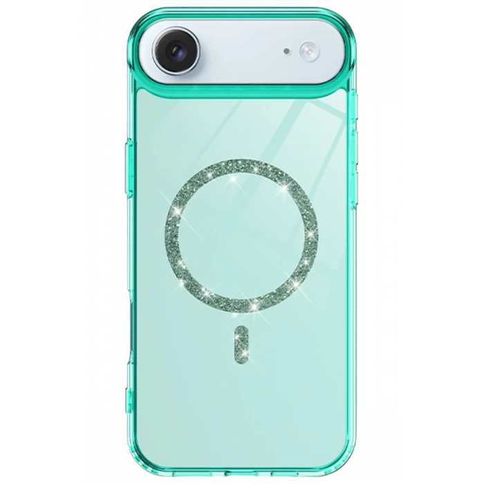 Newface Apple iPhone 17 Air Live Diamond Magsafe Kapak - Yeşil
