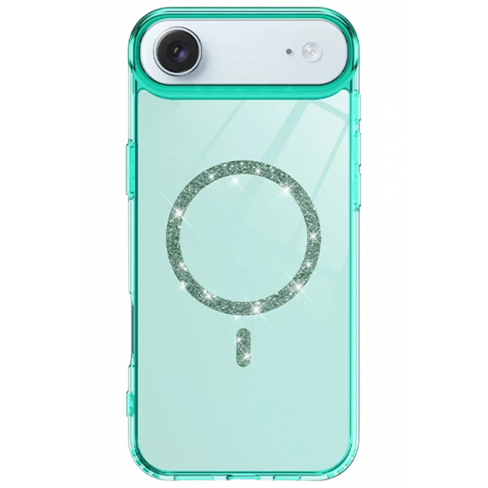 Newface Apple iPhone 17 Air Live Diamond Magsafe Kapak - Yeşil