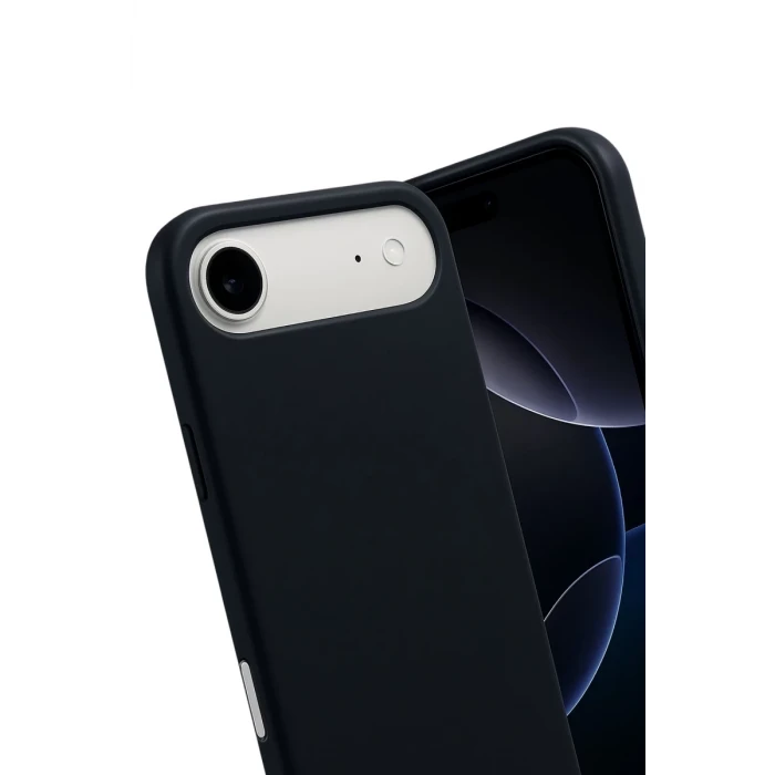 Newface Apple iPhone 17 Air Nano içi Kadife Silikon - Siyah