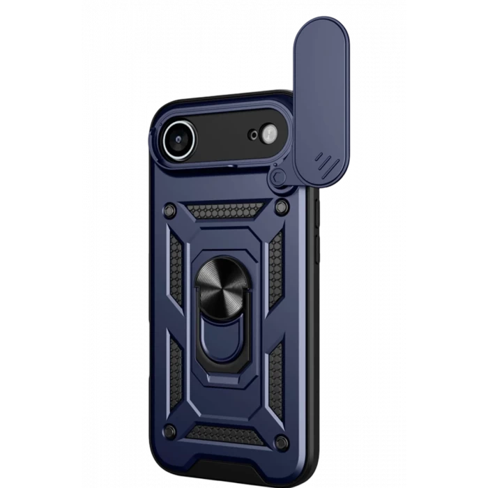 Newface Apple iPhone 17 Air Pars Lens Yüzüklü Silikon - Lacivert