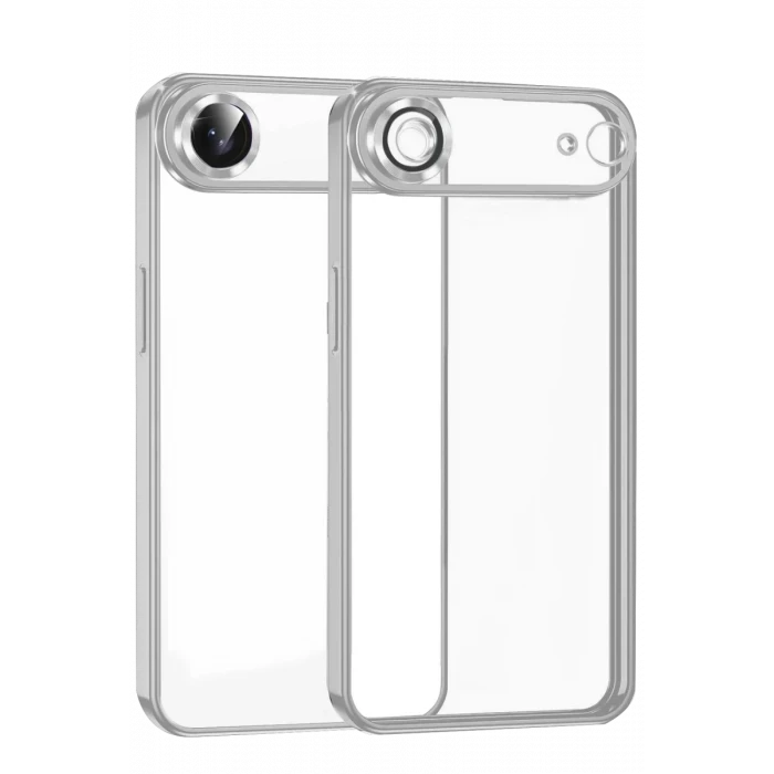 Newface Apple iPhone 17 Air Razer Lensli Silikon - Gümüş