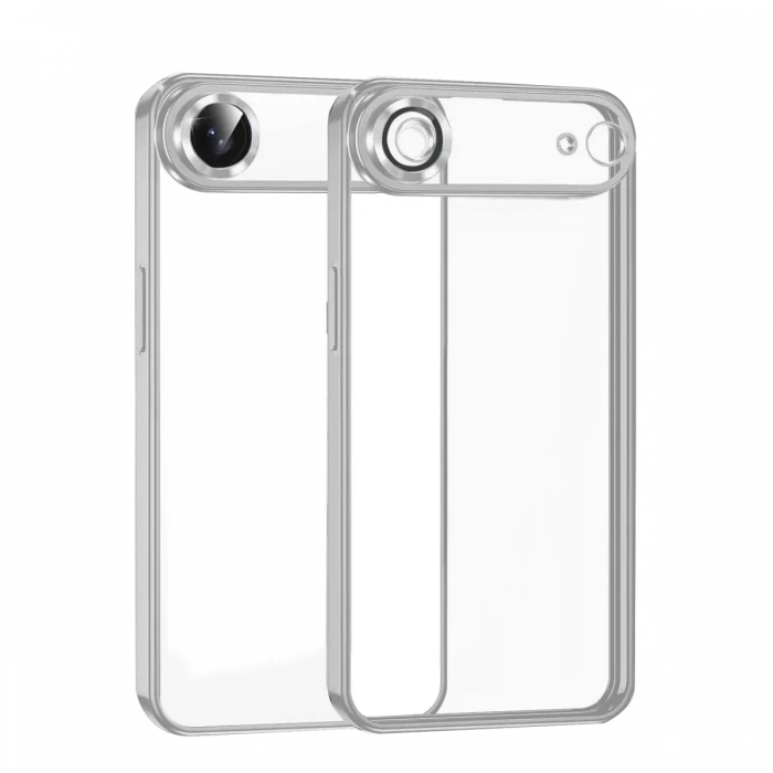 Newface Apple iPhone 17 Air Razer Lensli Silikon - Gümüş