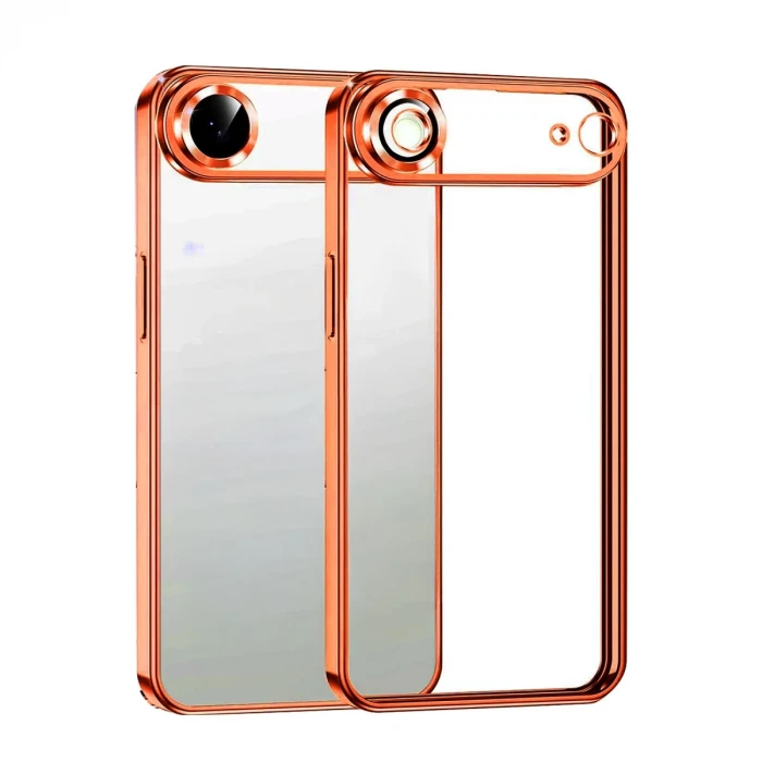 Newface Apple iPhone 17 Air Razer Lensli Silikon - Turuncu