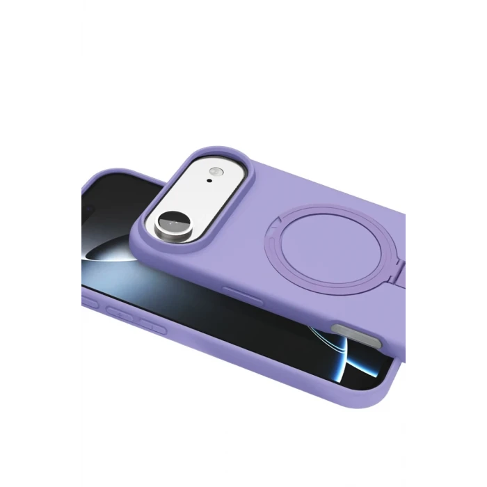 Newface Apple iPhone 17 Air Regal Magsafe Standlı Kapak - Lila