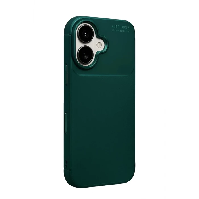 Newface Apple iPhone 17 Auto Focus Karbon Kapak - Koyu Yeşil