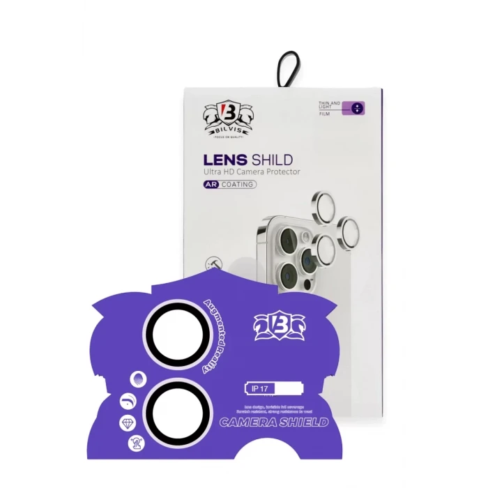 Newface Apple iPhone 17 Bilvis Titan Kamera Lens - Lila