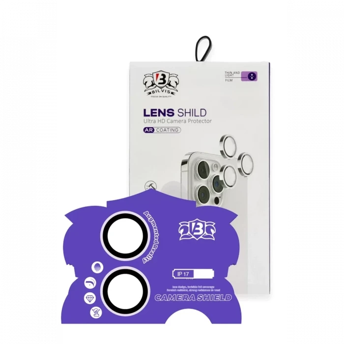 Newface Apple iPhone 17 Bilvis Titan Kamera Lens - Lila
