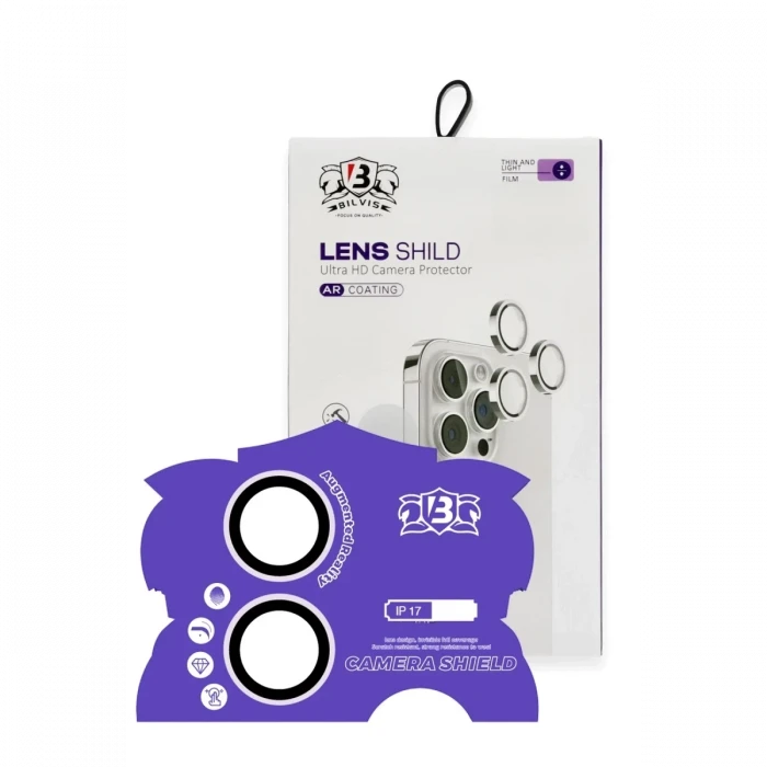 Newface Apple iPhone 17 Bilvis Titan Kamera Lens - Lila